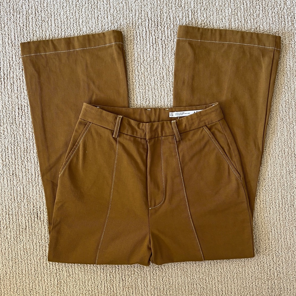 Arthur Apparel Denim Flare - Tan - Sz NZ 10 (US 6)